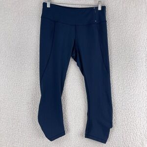 Calia by Carrie Underwood Navy Blue Cropped Leggings‎ Womens Pull On Size Medium